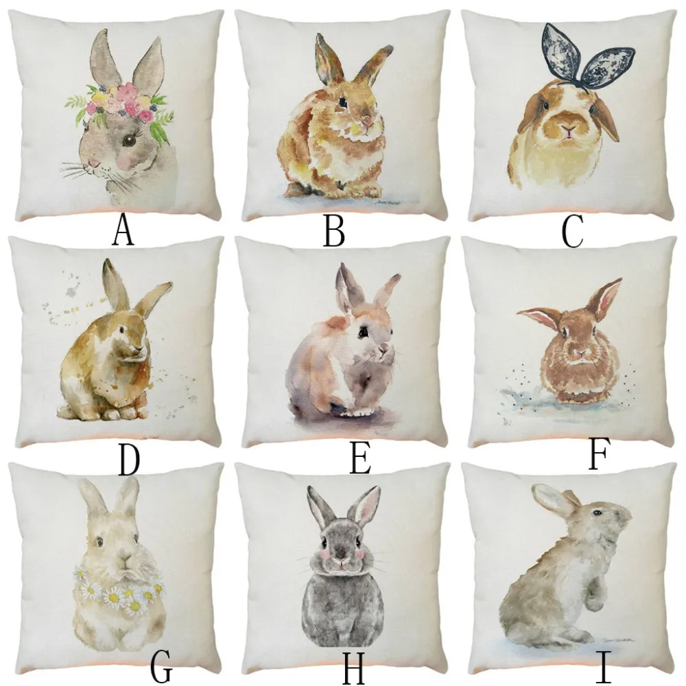 Пасхальная кролик подушка на диван кровать Чехол 45*45 украшение дома праздничный