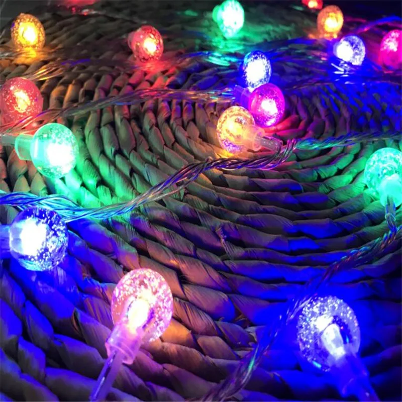 220 В хрустальный шар струнный светильник 10 м 50 led рождественские праздничные Свадебные вечерние декоративные Сказочный светильник