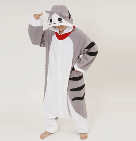 Осенне-зимняя пижама с длинными рукавами и капюшоном рисунком животных для