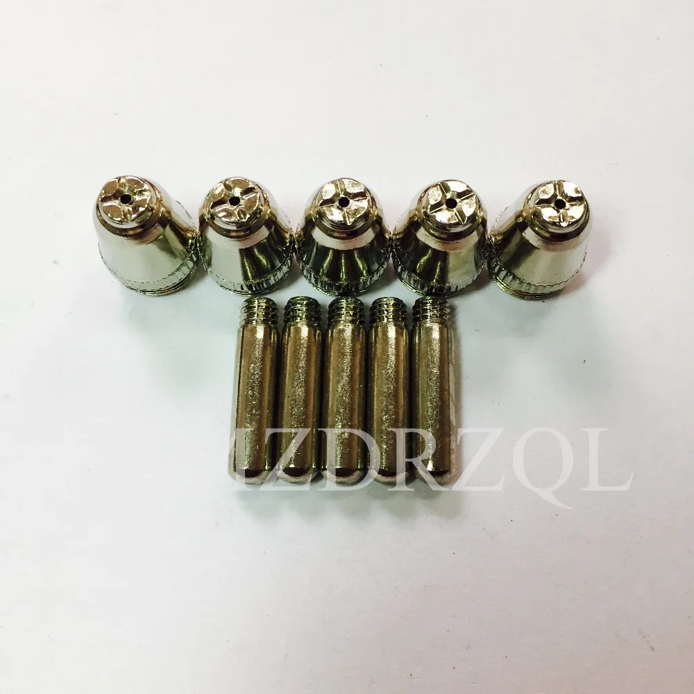 SG55 AG60 10 шт. комплект расходных материалов Электроды Sheild чашки советы разделитель направляющая для аппарат для Плазма Резки и сварки факел 10PK