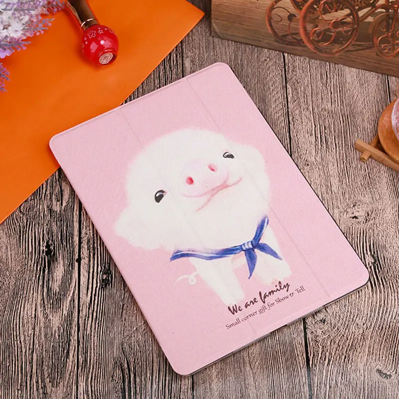 Чехол для планшета с милым кроликом поросенком из мультфильма для, iPad 9,7 Air 1 2, чехол-подставка, защита от падения/пыли для iPad 2/3/4 Mini 1 2 3 4, чехол