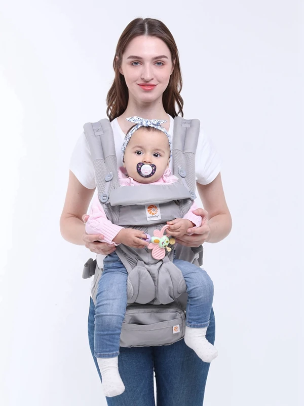 omni cool air grey Egobababy omni 360 Многофункциональный дышащий рюкзак-кенгуру для малышей - Цвет: omni cool air grey
