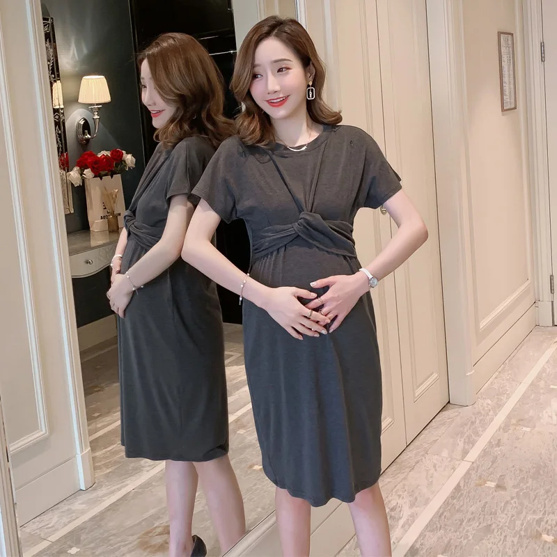 Женское эластичное платье для беременных большого размера Новое поступление на