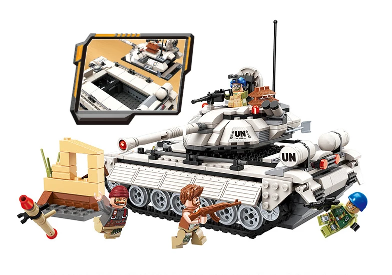 WW2 Военная серия тяжелый танк гром модель строительных блоков армейский