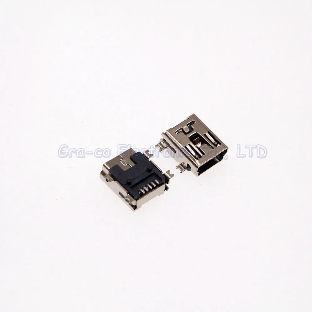 20 шт. 5P мини USB разъем гнездо 180 градусов 4 SMT ноги порт|connector copper|connector jackconnector tyco |