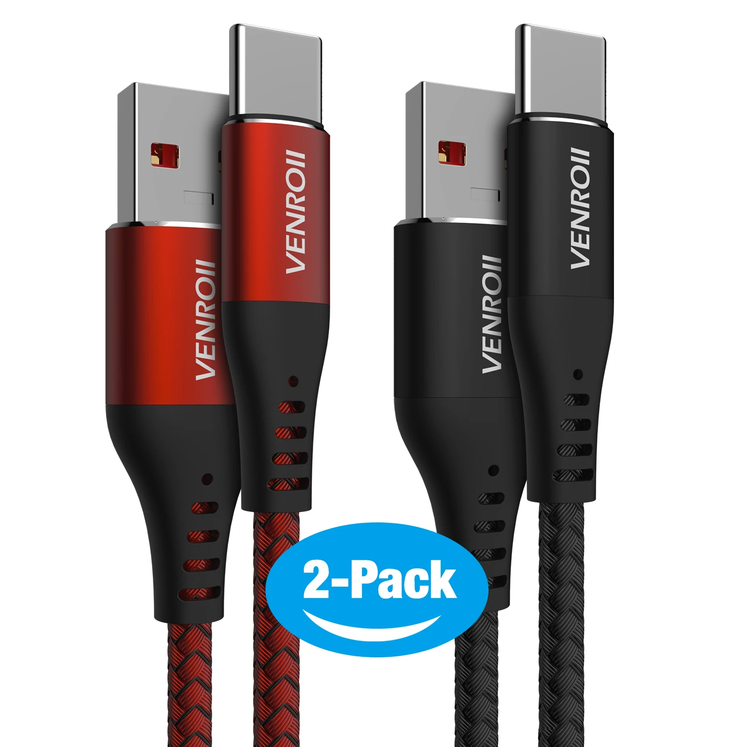 1 Black 1 Red Venroii кабель usb type C 5A SuperCharge для huawei P30 Pro mate 30 USB C кабель для Honor 10 20 USBC зарядное устройство Быстрая зарядка 3,0 4,0 - Цвет: 1 Black 1 Red