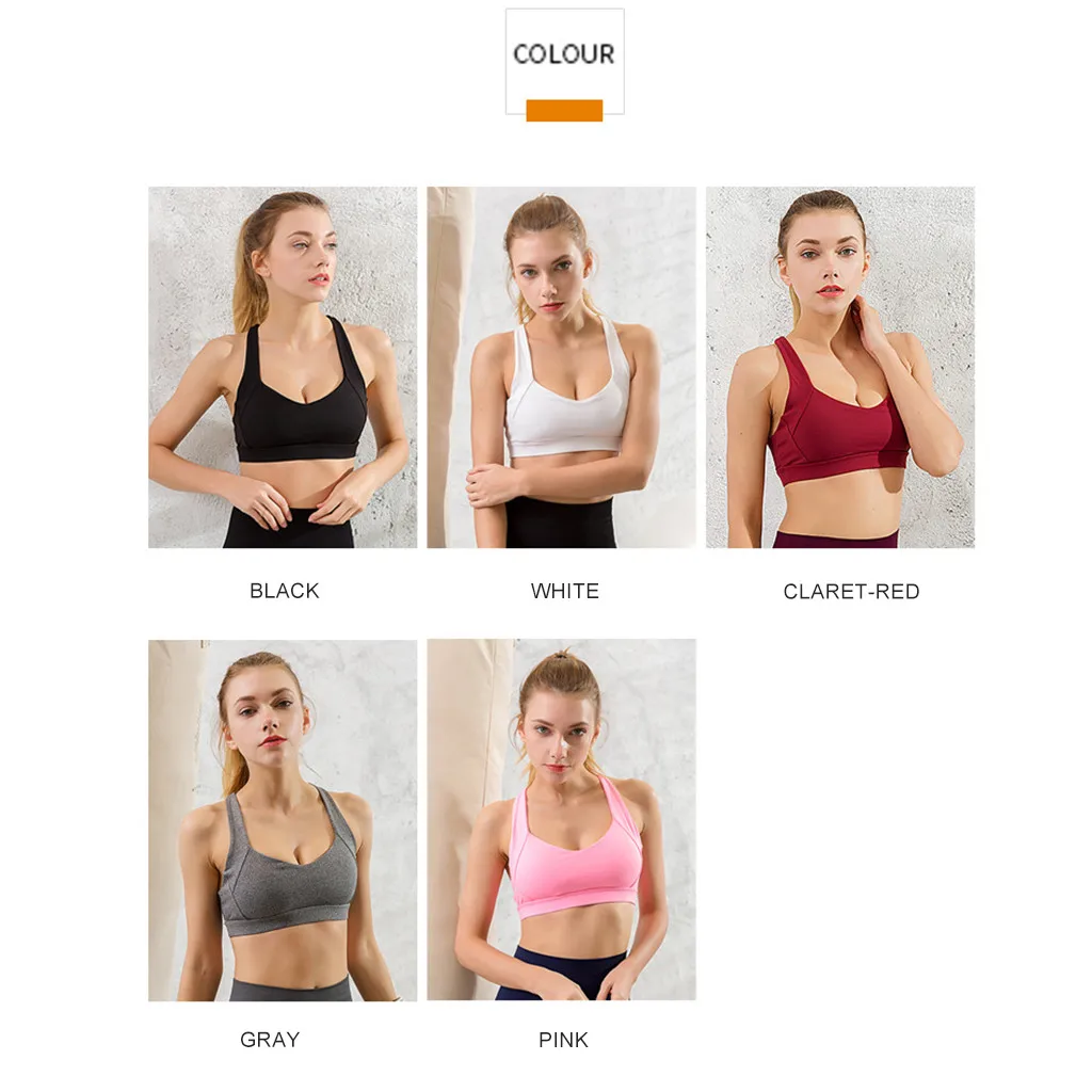 Йога однотонные топы Одежда для спортзала Бюстгальтер брюк женские спортивные