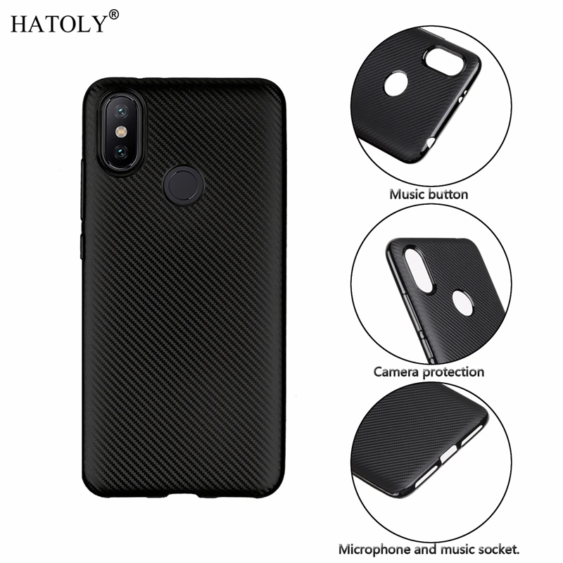 Чехол HATOLY для Xiaomi Redmi S2 Ультратонкий Мягкий ТПУ чехол-накладка из углеродного