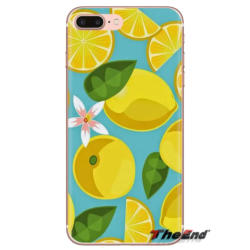 fruit lemon Citrus Giant Pattern Collage For Sony Xperia Z Z1 Z2 Z3 Z5 compact M2 M4 M5 C4 E3 T3 XA Huawei Mate 7 8 Y3II Housing |