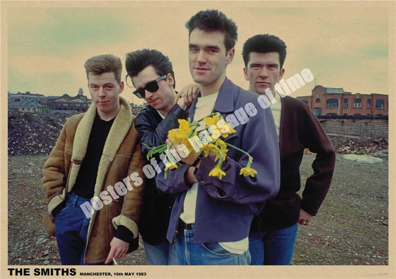 Ностальгический рок The Smiths с фото группы старая бумага плакат армейский вентилятор гостиная художественные изделия для стен стикер бар дизайн
