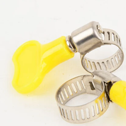 6 pieces/lot Stainless Steel butterfly Hose Clamp Homebrew Pipe Fit 16mm O.D ~ 25mm Tube Plastic Handle | Дом и сад