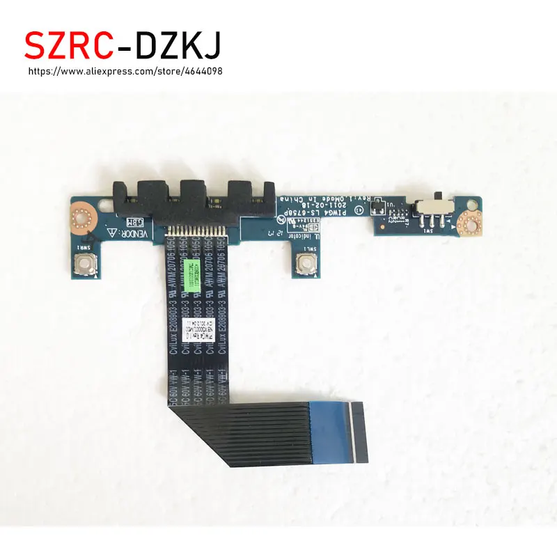 

New original For lenovo G770 G780 led power switch button board mouse touch board LS-6758P