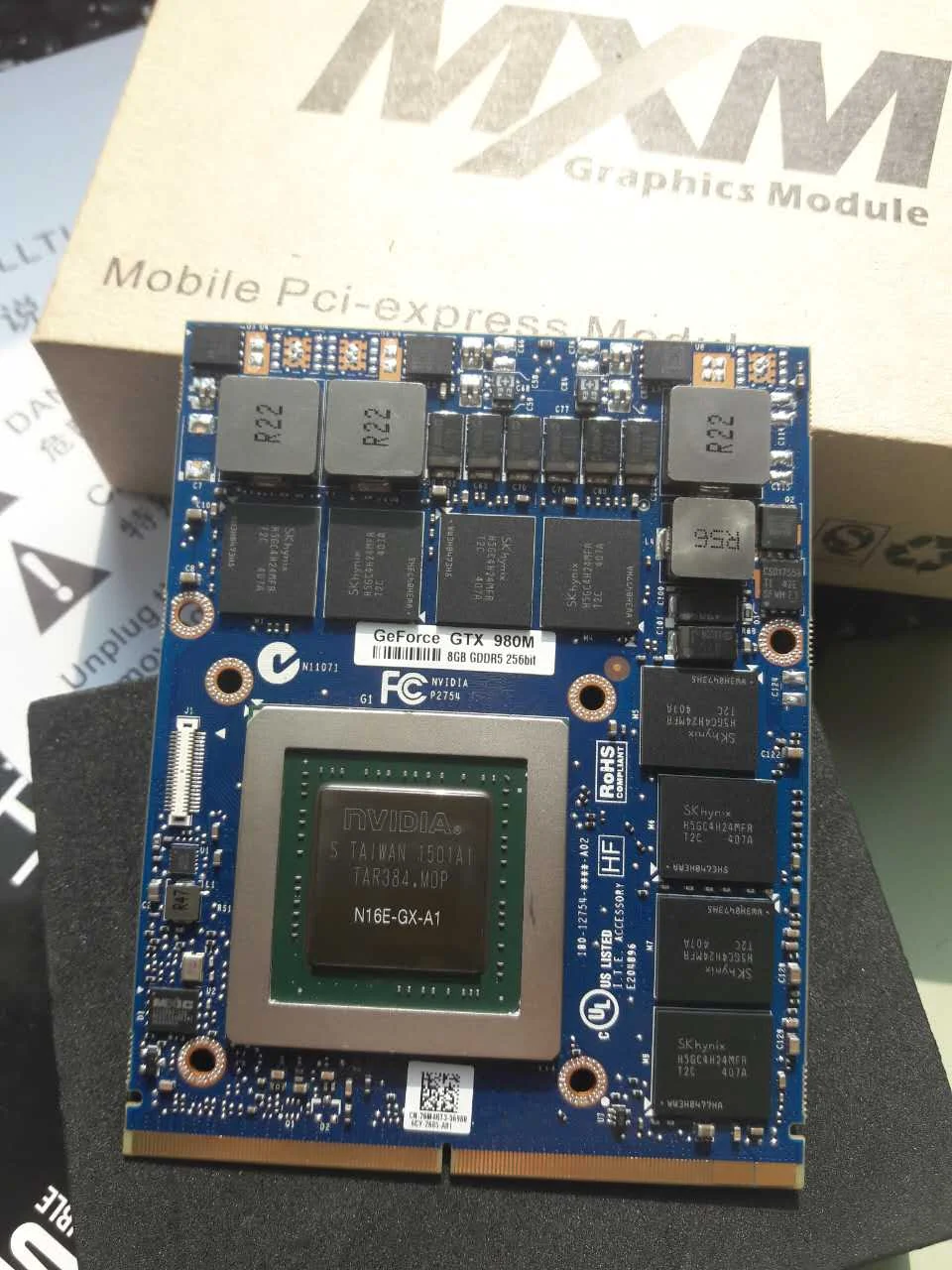 Оригинальный GTX 980 м Графика карты GTX980M с X кронштейн N16E GX A1 8 Гб GDDR5 MXM для Dell Alienware MSI