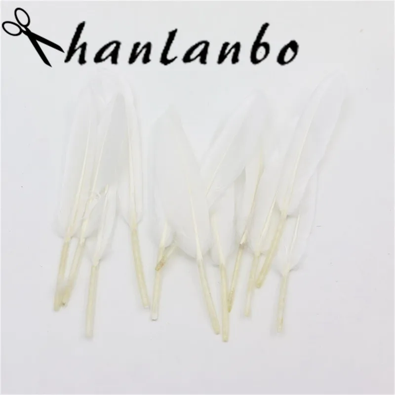 Белые 500 шт./лот лебедь утка шлейф натуральное гусиное перо крафтовое украшение 3 5