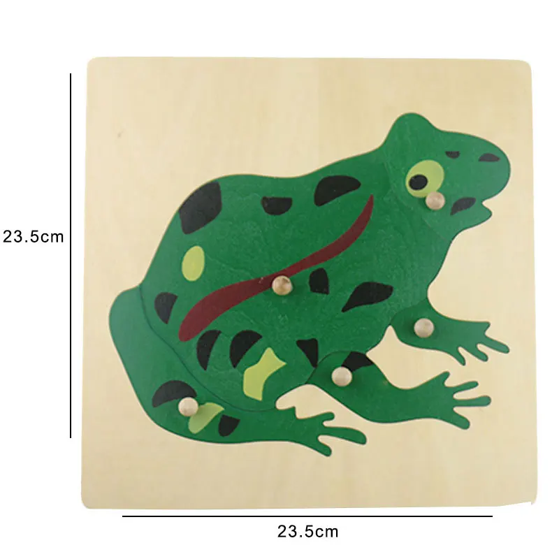 

Educational Wooden Montessori Toys For Infants Toad Puzzle Montessori Brinquedo Educativo Learning Toys For Children C546Z