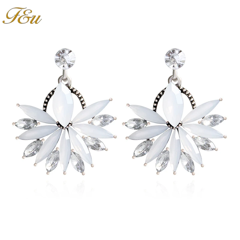 F &amp U бренд 2017 новинка модные популярные роскошные серьги в форме вентилятора