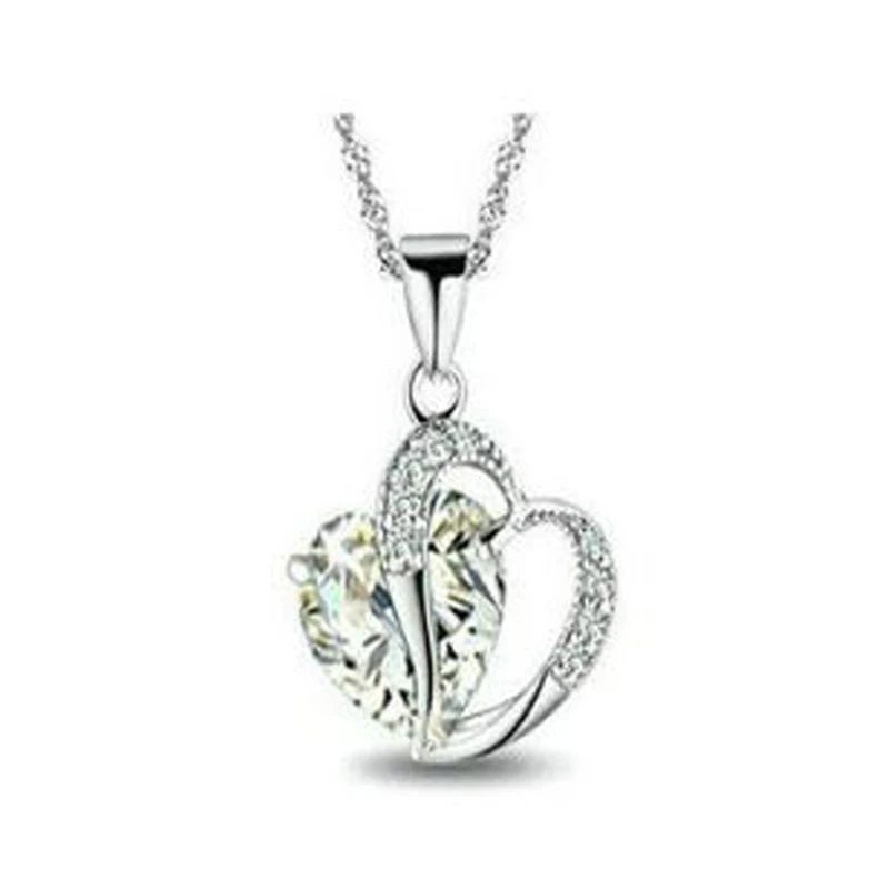 Кристалл алмаза женские ожерелье Короткие персик кулон сердце|pendant woman|pendant