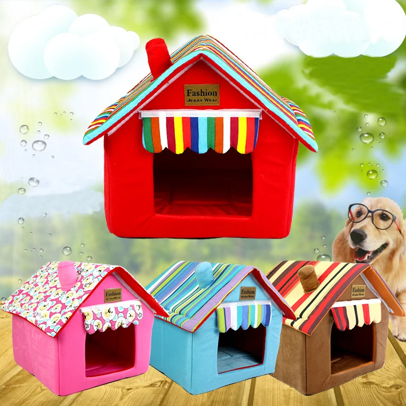 Всесезонная моющаяся кровать для питомцев samll домик собачьи кровати больших