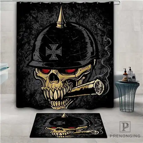 Заказной череп (1) водонепроницаемый занавеска для душа коврик дома ванной