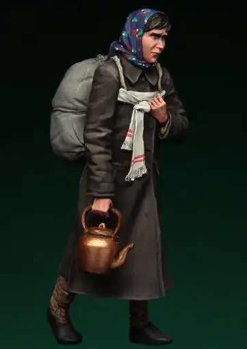 Красный 1/35 смолы цифры Вторую мировую войну беженцев гражданского большой набор 10 шт./компл. модель Наборы - Цвет: Красный