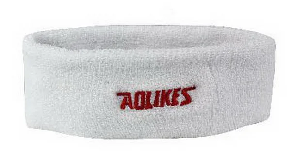 white AOLIKES хлопковая спортивная баскетбольная повязка на голову для женщин, лента для волос при занятиях йогой, повязка на голову для фитнеса, спортзала, бега, повязка на голову zweetband hoofd - Цвет: white
