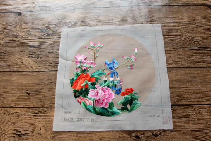 Ручная работа из чистого шелка двухсторонняя вышивка искусство Декор/экспорт в