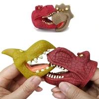 dinosaur toys finger dolls puppet soft rubber 3d dinosaur jurassic tyrannosaurus rex model hand dolls for children playing game