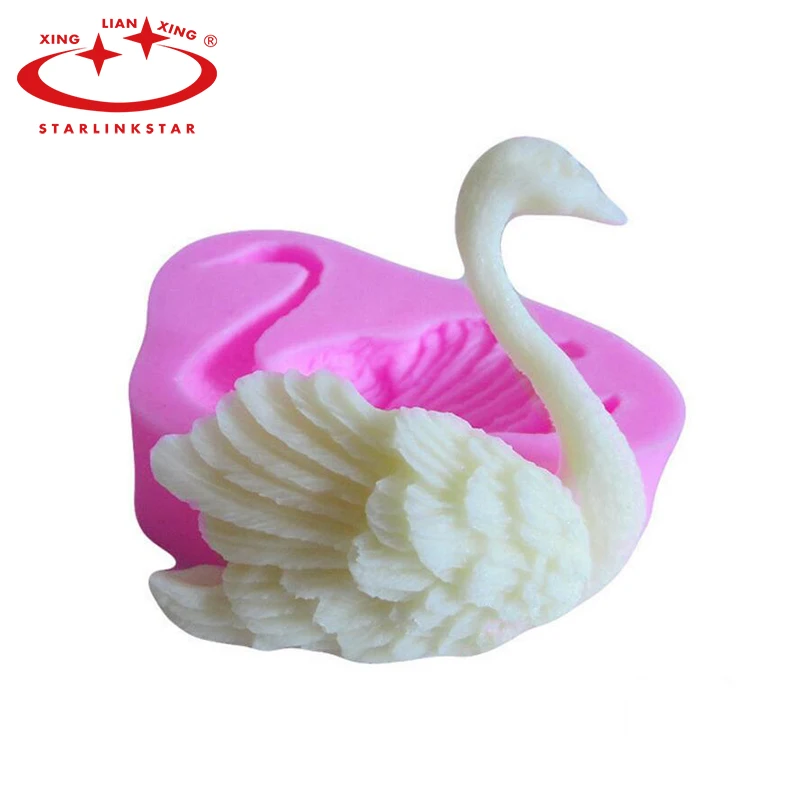 1 шт. 3D форма для торта с лебедем инструменты украшения силиконовая мыла