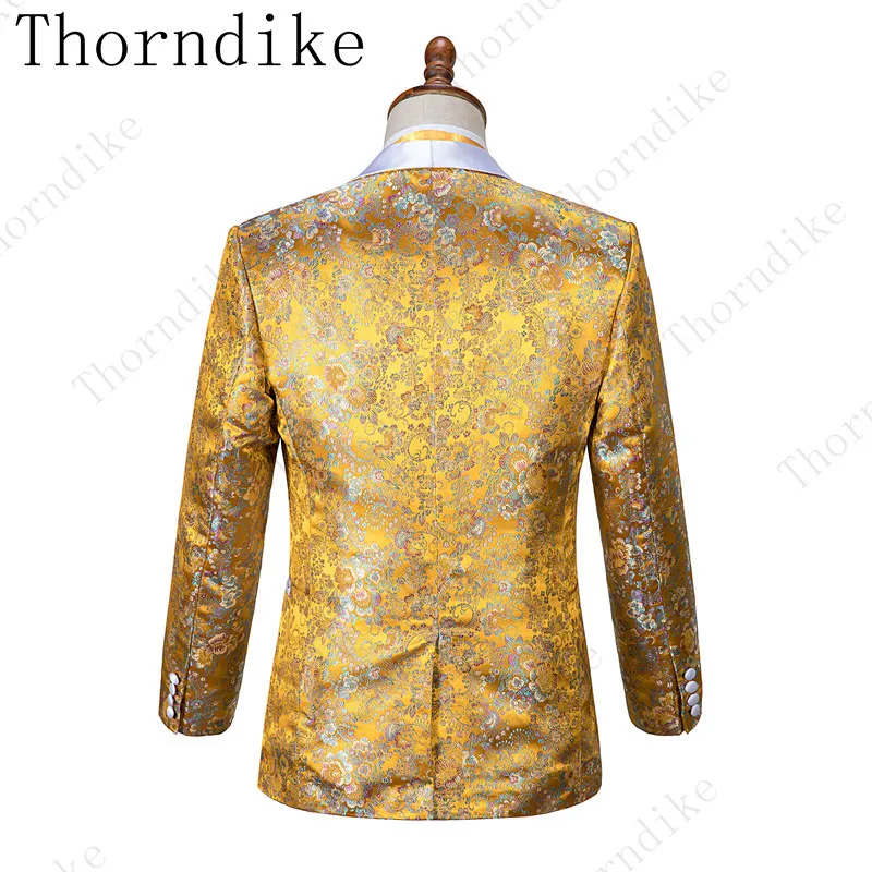 Yellow Jacquard Shine Men Formal Tuxedos Suits For Weddings Business Double-Breasted Shawl Lapel Best Groom Mens Custom Made | Мужская