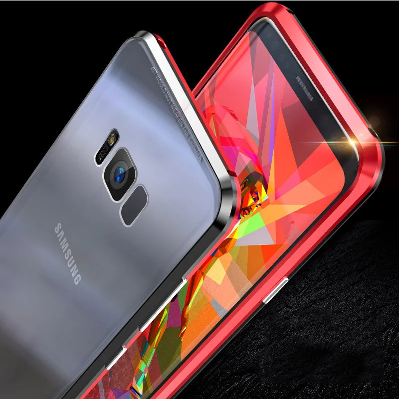 Чехол из закаленного стекла + экранная пленка для Samsung Galaxy S8 Plus S9 магнитная
