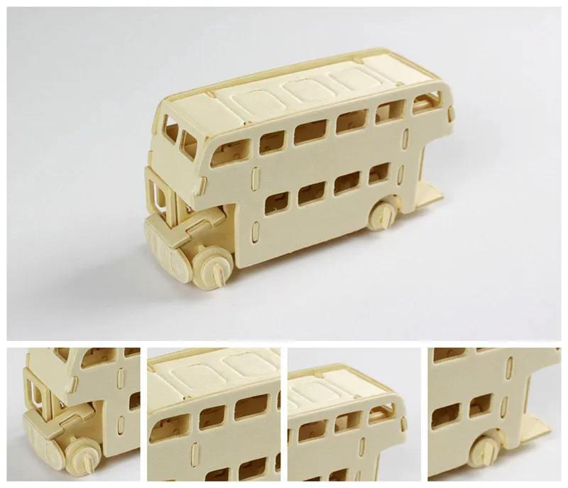 Классические 3D деревянные пазлы сделай сам модель животного вертолета сборка