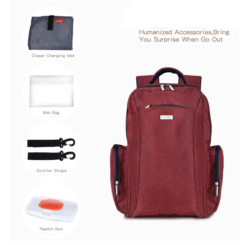 Новая вместительная Мути-функциональная сумка для подгузников из хлопка унисекс