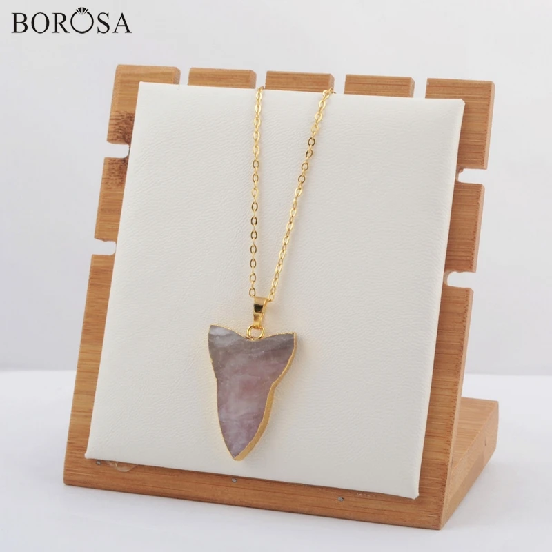 Женское Ожерелье BOROSA в стиле бохо из натурального аметиста многоцветный флюорит