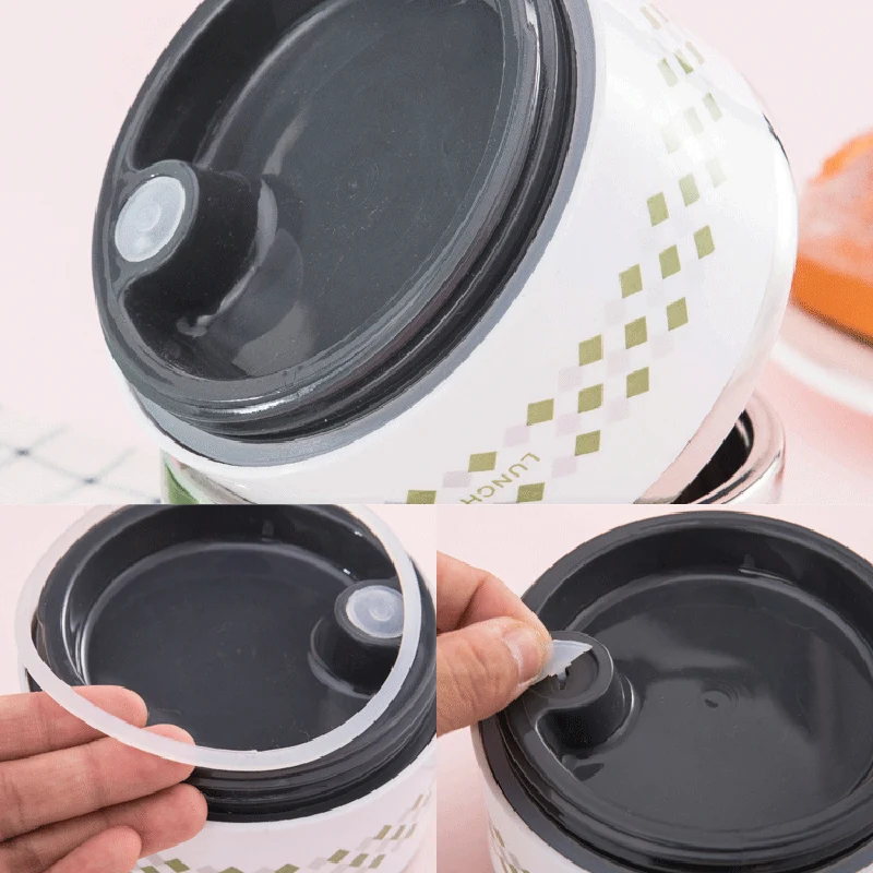 Портативный тепловой Ланч бокс герметичный многослойный термос контейнер для