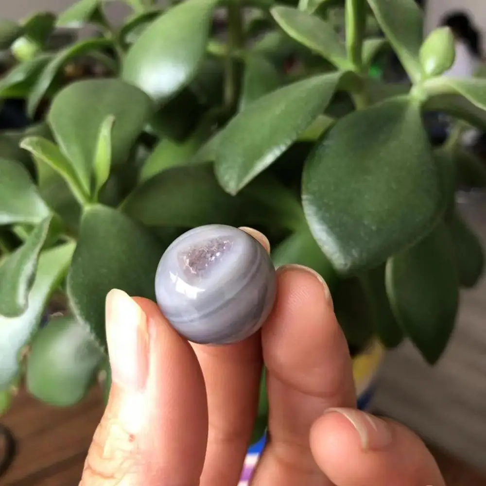 Высокое качество натуральный агат геоде мини Сфера Агат хрустальный шар|Камни| |