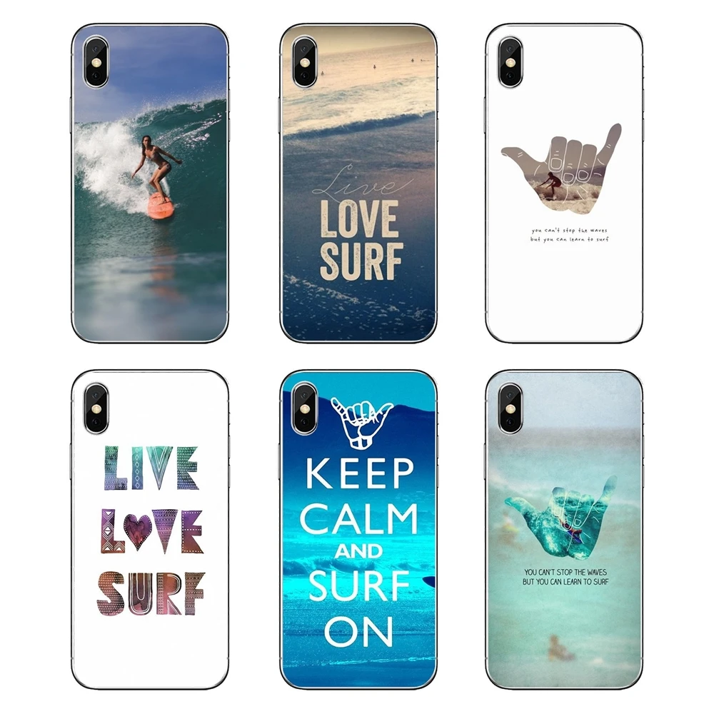 Мягкие прозрачные чехлы для iPod Touch iPhone 4 4S 5 5S 5C SE 6 S 7 8 X XR XS Plus MAX Learn to Surf Love |