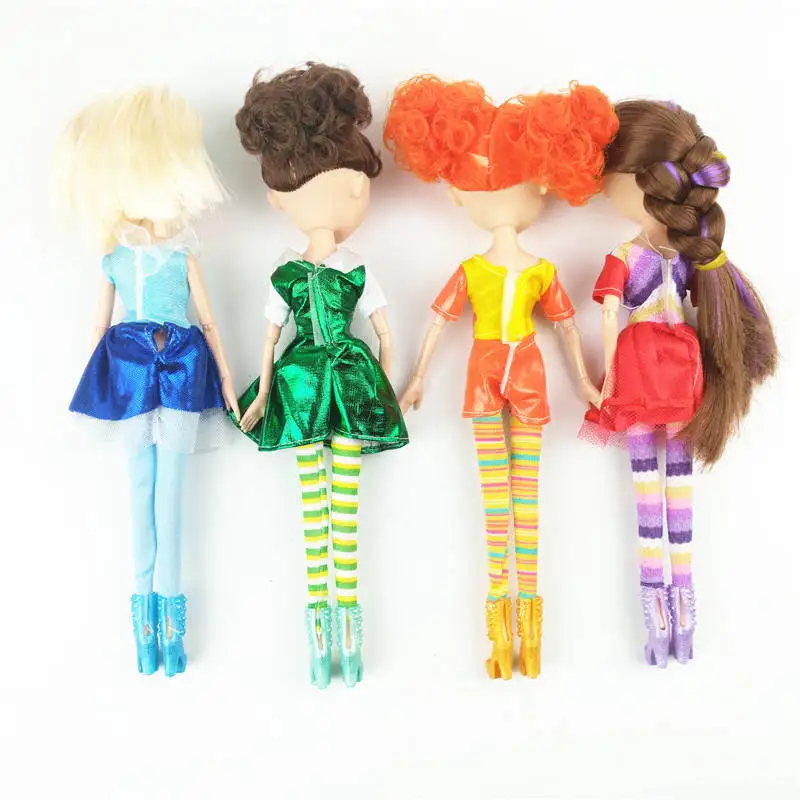 4 предмета/набор 9 суставов Русские мультяшные куклы Kawaii Fairy Fantasy Patrol, куклы унисекс, пластиковые, сделанные своими руками, одежда, Рождественские игрушки для девочек.