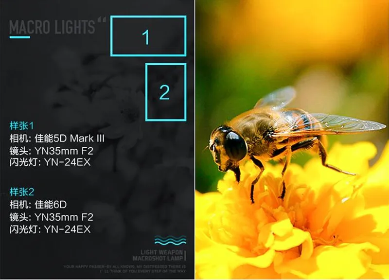Светодиодная лампа для видеосъемки YONGNUO YN-24EX YN24EX Макро Вспышка Speedlite Macro Twin Lite ttl флэш-макросъемке для Canon 5diii 5DII 5D 6D