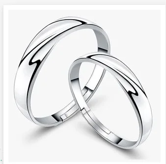 Корейская бижутерия модное медное регулируемое Открытое кольцо для пары оптовая