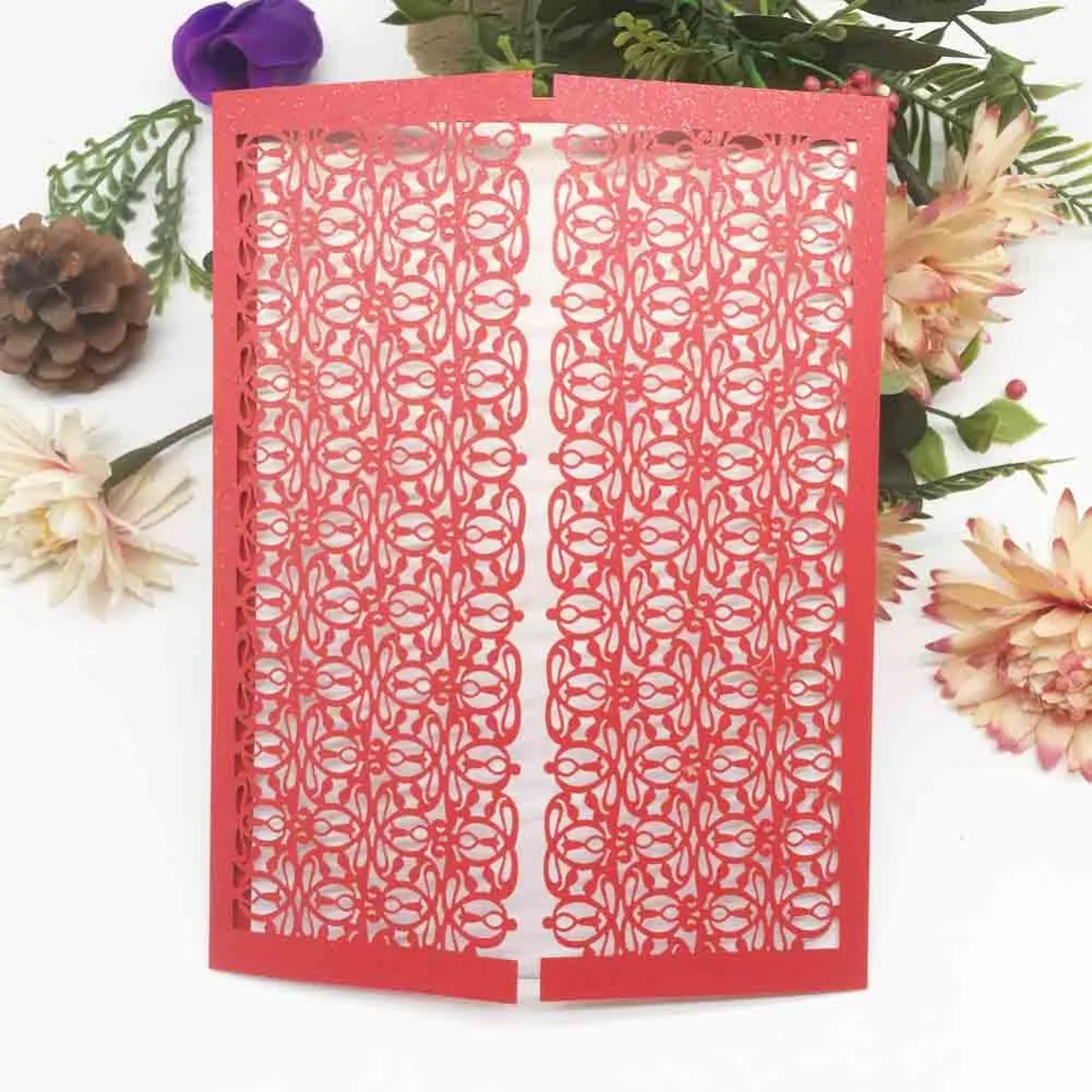 30 шт. свадебные пригласительные открытки с лазерной вырезкой украшения