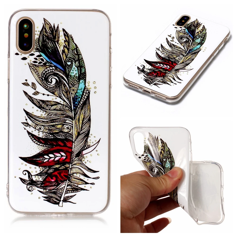 Для iPhone X чехол светящийся TPU Мягкий гель телефон В виде ракушки задняя крышка Coque
