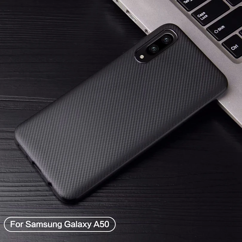 Чехол для Samsung Galaxy A50/A 50 чехол из углеродного волокна жесткий ТПУ мягкий резиновый