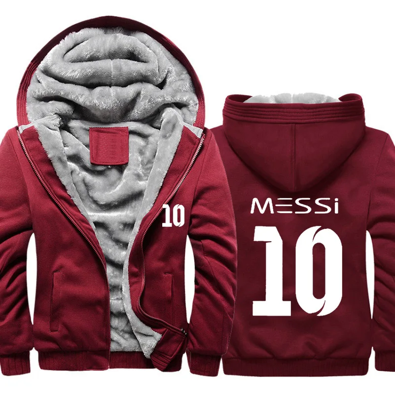 Мужская толстовка Messi 10 с принтом камуфляжные толстовки мужские s Зимние флисовые теплые утепленные куртки спортивные костюмы Хип Хоп harajuku Толстовка мужская