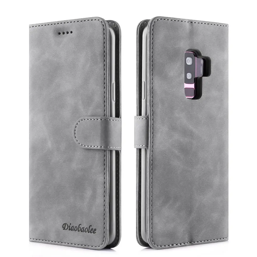 Luxury Retro PU Leather Case For Samsung galaxy S9 Flip Book Wallet Phone Cover For Samsung galaxy S9 Plus Case Samsung S9 Cover