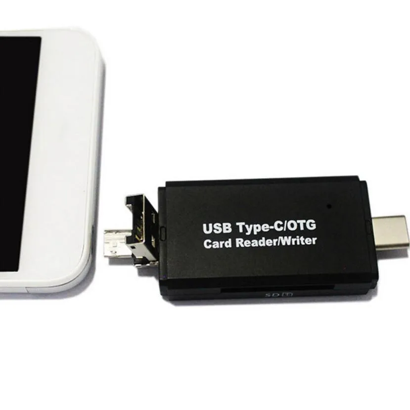 3 в 1 Micro Type-C USB OTG к 2 0 адаптер SD/Micro SD кардридер Стандартный 4 | Компьютеры и офис