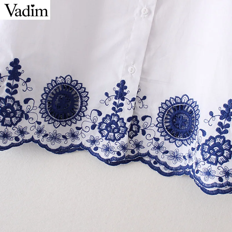 Рубашка женская с коротким рукавом винтажная синяя цветочным принтом|blouse brand|brand