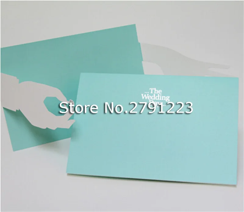 5 шт. романтическое приглашение на свадьбу для влюбленных синяя пригласительная