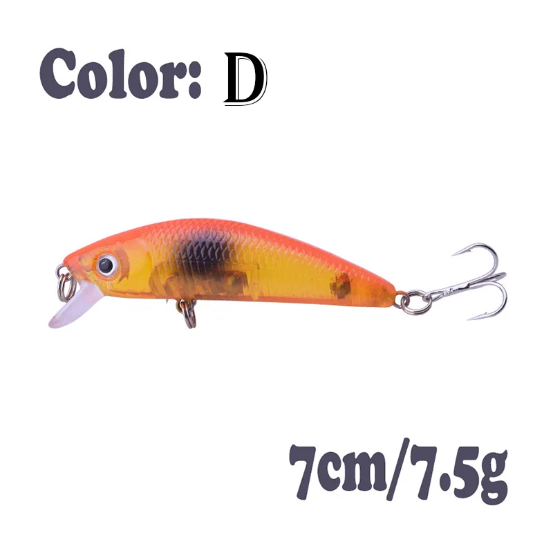 202 D 1 шт. приманка для рыбной ловли Minnow искусственные приманки 3,6 г 7,5 г 8,5 г жесткая рукоятка наживка; рыболовный воблер бас рыболовные приманки, воблеры - Цвет: 202 D
