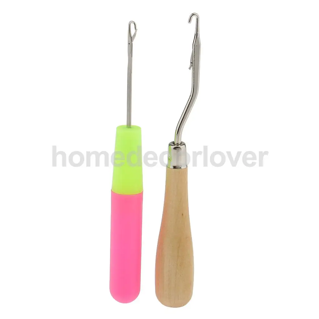 2pcs Crochet Latch Hook Lock Needles for Hair/ Micro Braid Needle Dread | Дом и сад