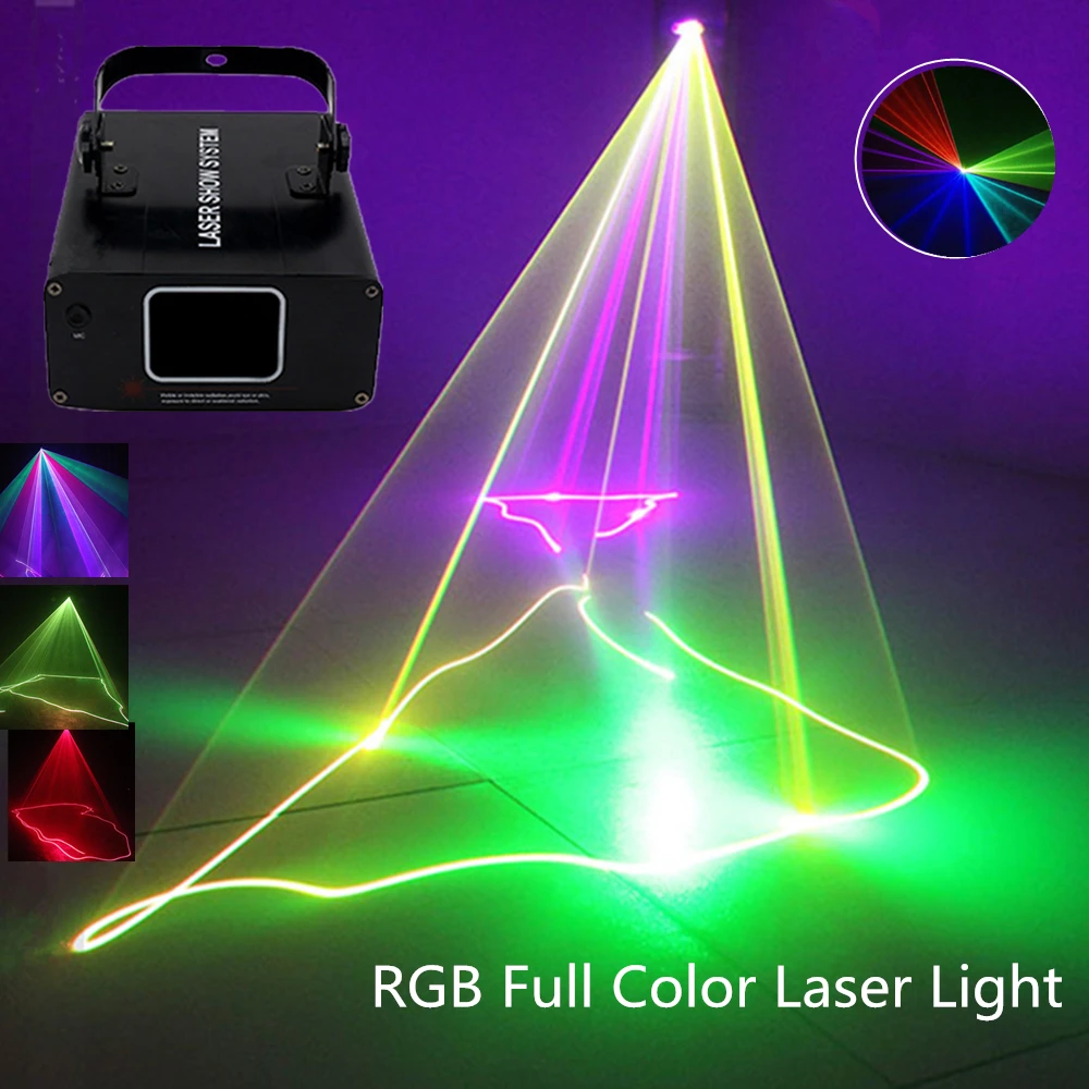500mW RGB Color DMX Beam Stroboscope Lights Stage Scan Laser Music Light Effect Projector Disco DJ Home Party Scanner Lighting
